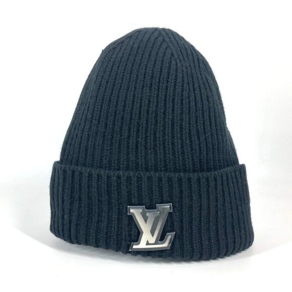 LOUIS VUITTON M76591 Bonnet LV Ahead beanie knit cap Knit hat Cashmere Black - Picture 1 of 15